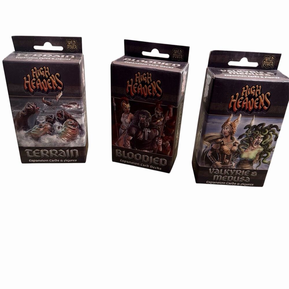 High Heavens Bloodied Terrain Valkyrie & Medusa Expansion Card Decks Lot New